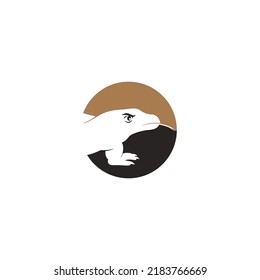 Komodo icon. vector illustration logo template.