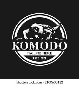 Komodo Logo Design Template Inspiration, Vector Illustration.