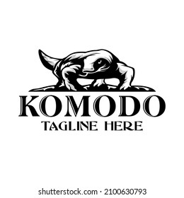 Komodo Logo Design Template Inspiration, Vector Illustration.