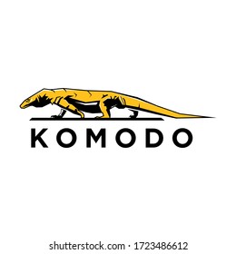 Komodo vector design illustration logo template