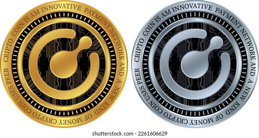 komodo-kmd virtual currency vector illustrations. 3d illustrations.