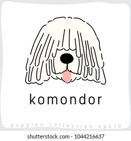 Komondor : Dog Breed Collection : Vector Illustration