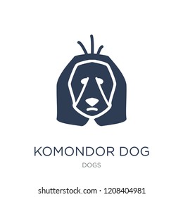 Komondor dog icon. Trendy flat vector Komondor dog icon on white background from dogs collection, vector illustration can be use for web and mobile, eps10