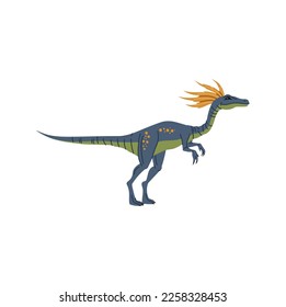 Kompi dinosaur Compsognathus character personage icon. Vector theropod dinosaur, tyrant lizard. Dino T-rex, extinct animal