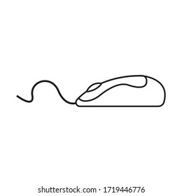 diseño de ilustración de material con el logotipo del ratón komputer