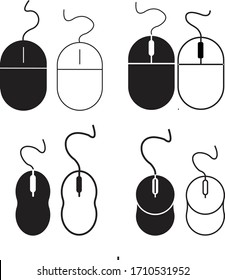 komputer mouse logo vektor template