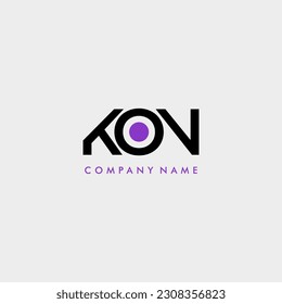 Logo du monogramme de la lettre initiale KON