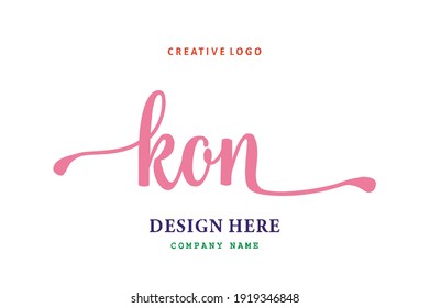 KON lettering logo is simple, easy to understand and authoritative