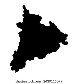 Carte de la province de Kon Tum, division administrative du Vietnam. Illustration vectorielle.