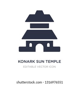 konark sun temple icon on white background. Simple element illustration from Monuments concept. konark sun temple icon symbol design.