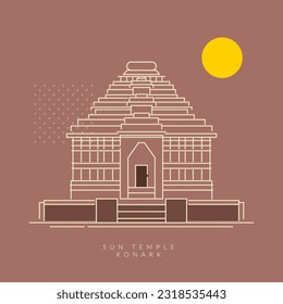 Konark Sun Temple - Odisha - Symbol als EPS10-Datei 