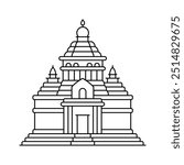 Konark Sun Tower vector design in modern style, ready to use icon