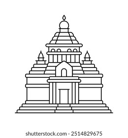 Konark Sun Tower vector design in modern style, ready to use icon