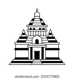 Konark Sun Tower vector design in modern style, ready to use icon