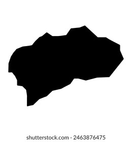Carte de la commune de Kone, division administrative de la Nouvelle-Calédonie.  Illustration vectorielle.