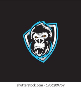 Kong Head Mascots Logo Vector Eps 10