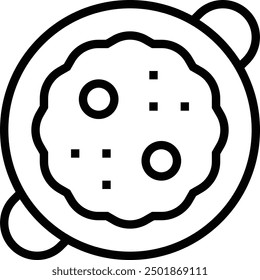 kongguksu icon. Thin linear style design isolated on white background