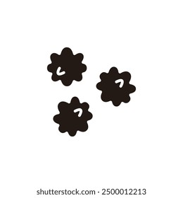 Konpeito icon. Flat silhouette version.