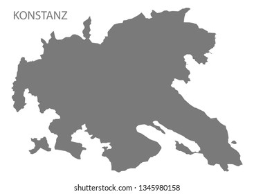 Konstanz county map of Baden Wuerttemberg Germany