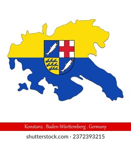 Konstanz Flag - Baden-Württemberg,Germany (EPS)