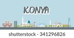 Konya city vector