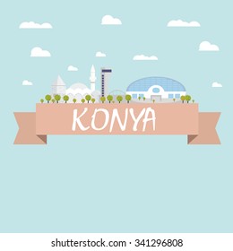 Konya city vector