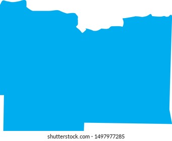 Koochiching county map in state of minnesota