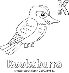 Kookaburra Alphabet ABC Coloring Page K