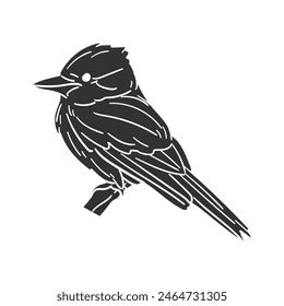 Kookaburra Icon Silhouette Illustration. Bird Vector Graphic Pictogram Symbol Clip Art. Doodle Sketch Black Sign.