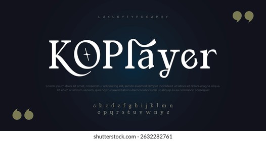 Koplayer  digital modern alphabet fonts. Typography technology electronic dance music future creative font. vector illustration
