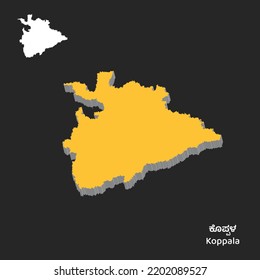 Koppala Vector Map District Karnataka Stock Vector (Royalty Free ...