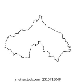Koprivnica Krizevci сounty map, subdivisions of Croatia. Vector illustration.