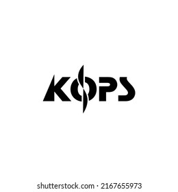 El diseño del logotipo de Kops vectro creativo