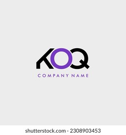 KOQ initial letter monogram logo
