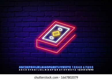 Koran book islam neon light style vector illustration design. Islamic banner background design, neon symbol, modern trend design