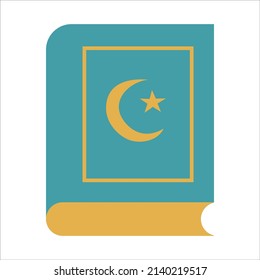 Koran. Flat style. White background, isolate. Vector illustration.