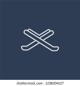 Koran icon. Trendy flat vector line Koran icon on dark blue background from Religion collection. 