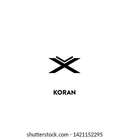 koran icon vector. koran sign on white background. koran icon for web and app