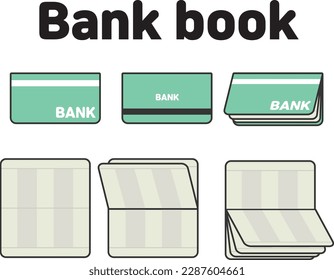 korea bank book illustration line art