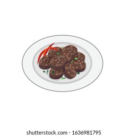 Korea and chinese food - Blood sausage with rice.