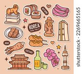 Korea Cute Doodle Vector Sticker Collection 