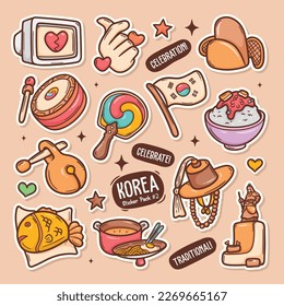 Korea Cute Doodle Vector Sticker Collection 