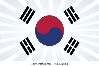 korea flag background. Vector illustration