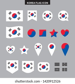 Korea flag icon. Vector illustration EPS10