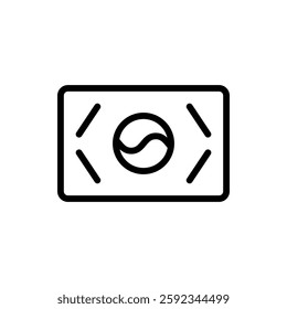 Korea Flag Outline Icon. Korea Flag Icon