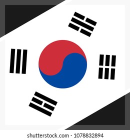 Korea flag vector.