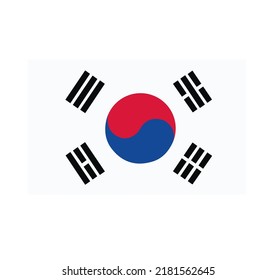 Bandera de Corea. ilustración vectorial eps10