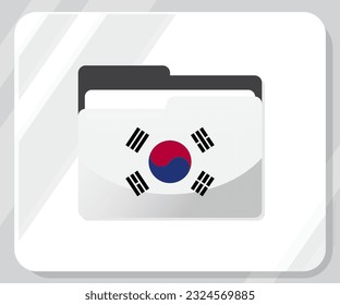Icono de indicador de carpeta brillante de Corea
