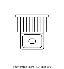 Korea headgear icon. Outline Korea headgear vector icon for web design isolated on white background