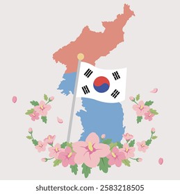 Korea Independence Day Illustration, Korean Flag